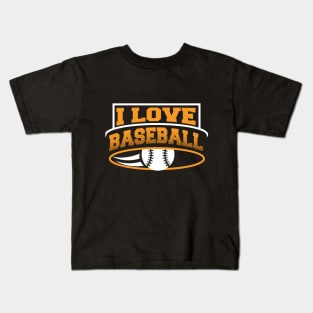 I LOVE BASEBALL Kids T-Shirt